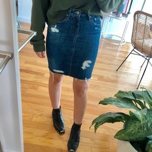 Ag “the Erin” denim pencil skirt